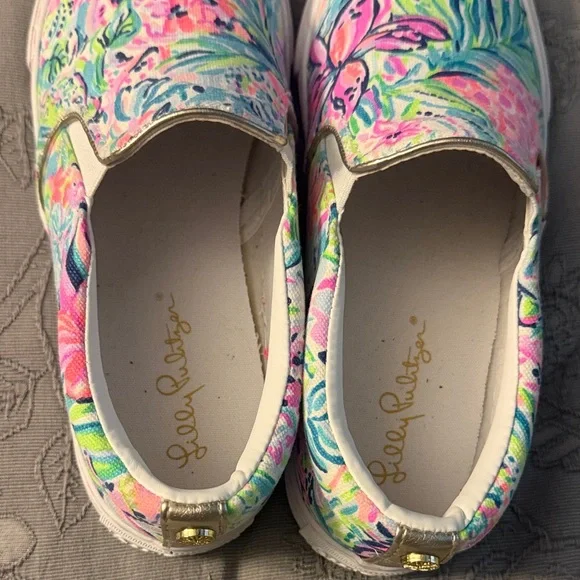 Lilly Pulitzer Julie Sneaker Multi Canvas Size 6.5 Women - Picture 5 of 8